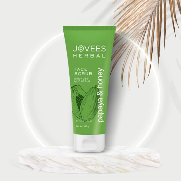 Jovees Face Scrub Papaya & Honey (100 g) Pack of 2 Combo - Jovees