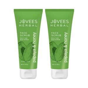 Jovees Face Scrub Papaya & Honey (100 g) Pack of 2 Combo - Jovees