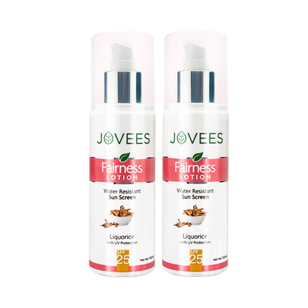 Jovees Fairness Lotion SPF 25 Liquorice with UV Protection (100 ml) Pack of 2 Combo - Jovees