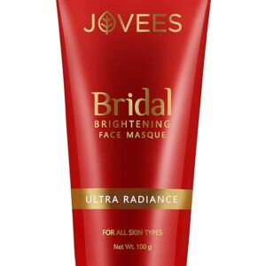 Jovees Herbal Bridal Brightening Face Masque Pack | Ultra Radiance | With Orange Peel And Turmeric Extract | For All Skin Types | 100GM