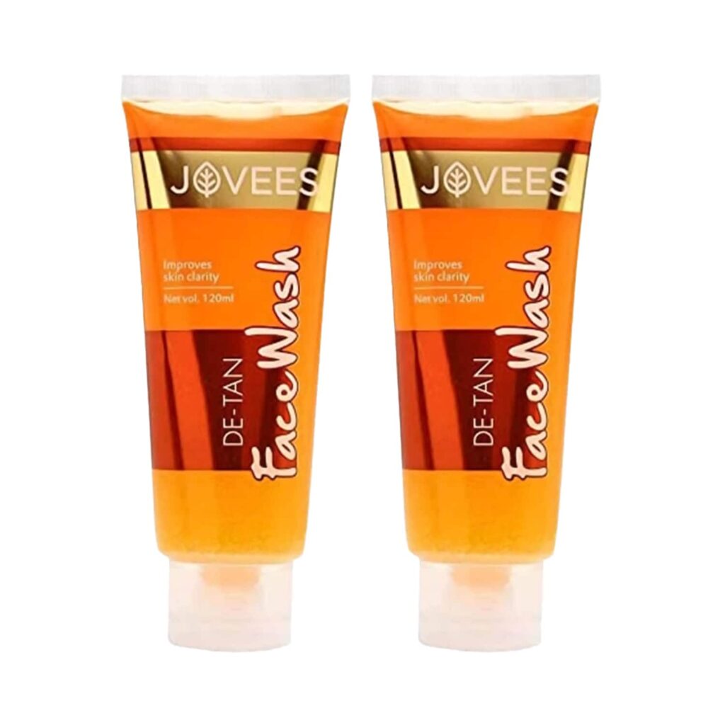 Jovees Herbal De-Tan Face Wash Improves Skin Clarity (120 ml) Pack of 2 Combo - Jovees