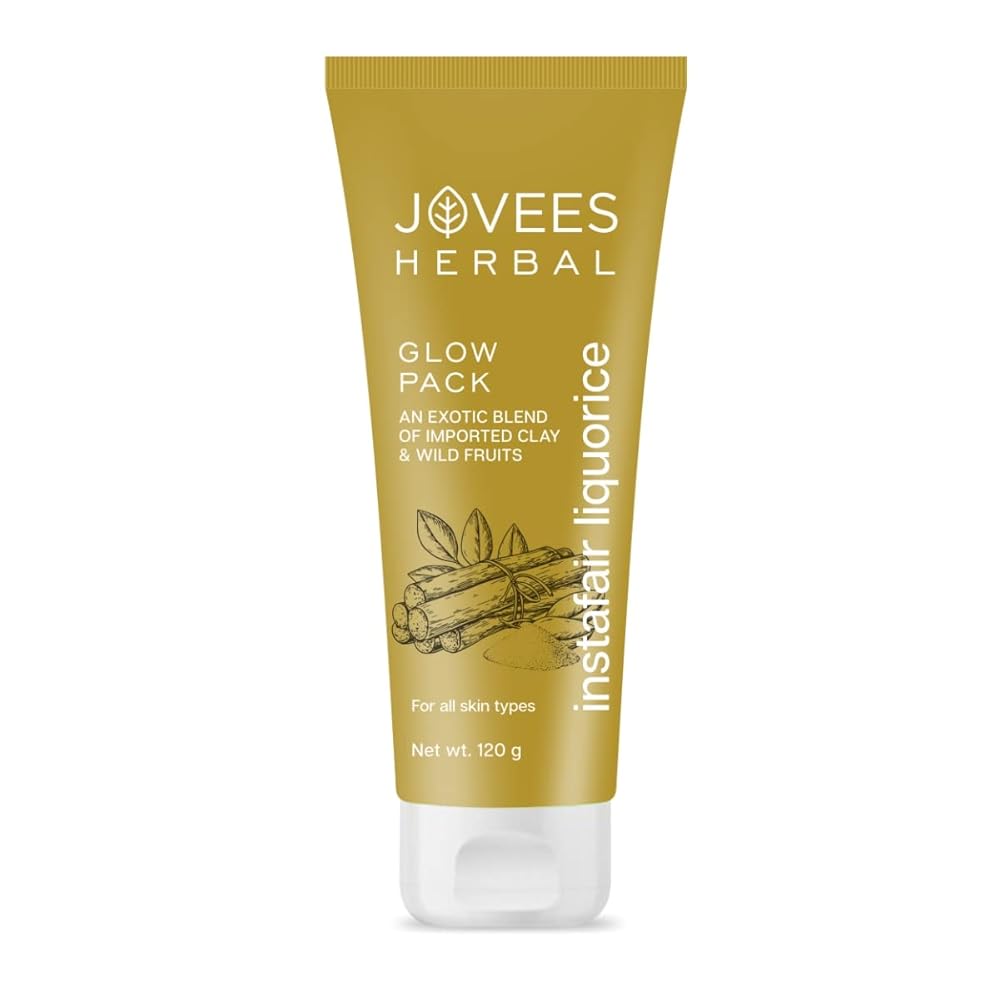 Jovees Herbal Insta Fair Glow Face Pack for Brightens, Cleans Pores, Removes Blackheads and Dark Spots | Clay Face Mask for Glowing, Hydrates & Plumps Skin | For All Skin Types...