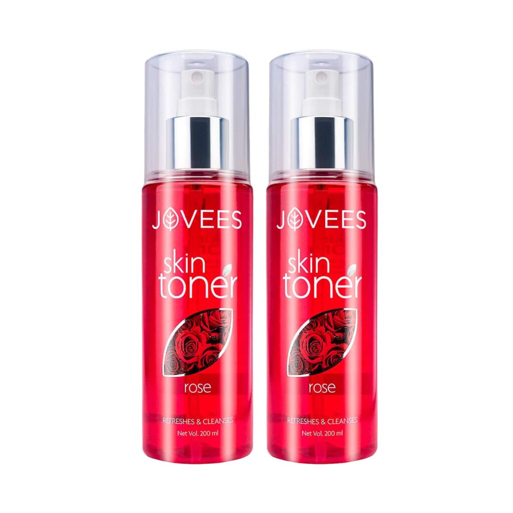 Jovees Herbal Rose Toner For Face with Rose Water and Vitamin C for All Skin Types Pack of 2 Combo - Jovees