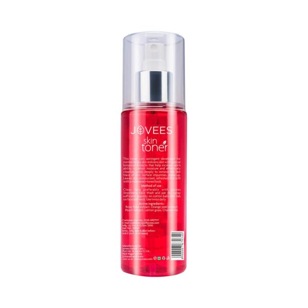 Jovees Herbal Rose Toner For Face with Rose Water and Vitamin C for All Skin Types Pack of 2 Combo - Jovees