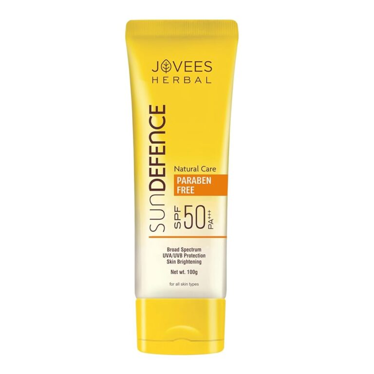 Jovees Herbal Sun Defence Cream SPF 50 PA+++ Broad Spectrum For All Skin | Protection From UVA/UVB & Sun Damaged | Lightweight, Non Greasy & Quick Absorption 100g