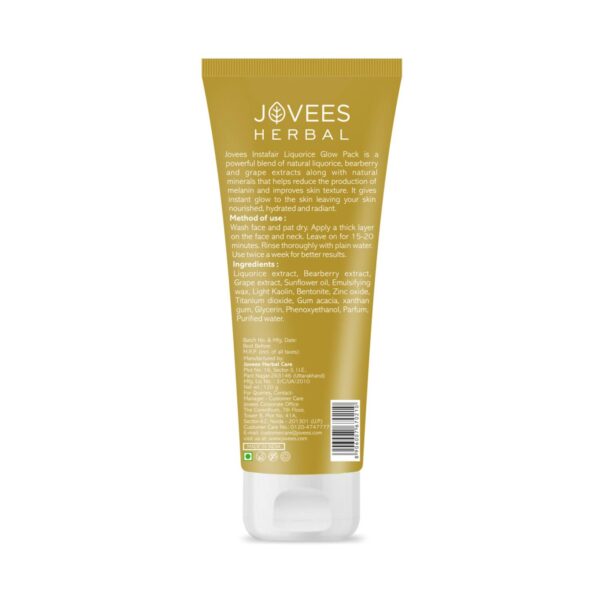 Jovees Liquorice Insta Fair Glow Face Pack (120g) - Jovees