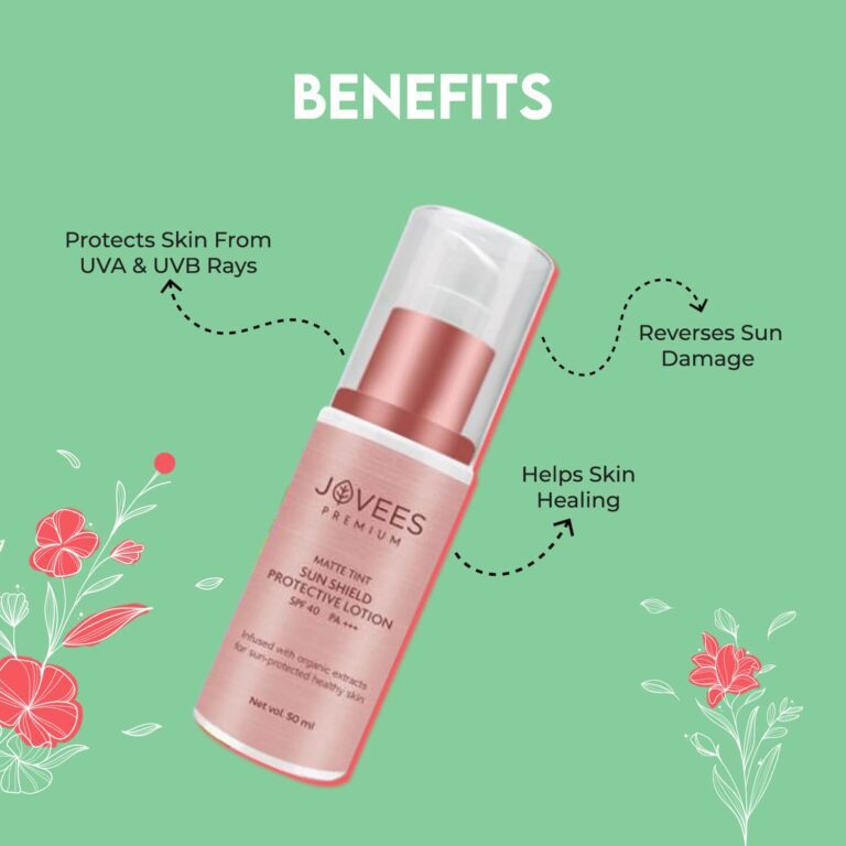 Jovees Premium Matte Tint Sun Shield SPF 40 PA++ Protective Lotion (50ml) - Jovees