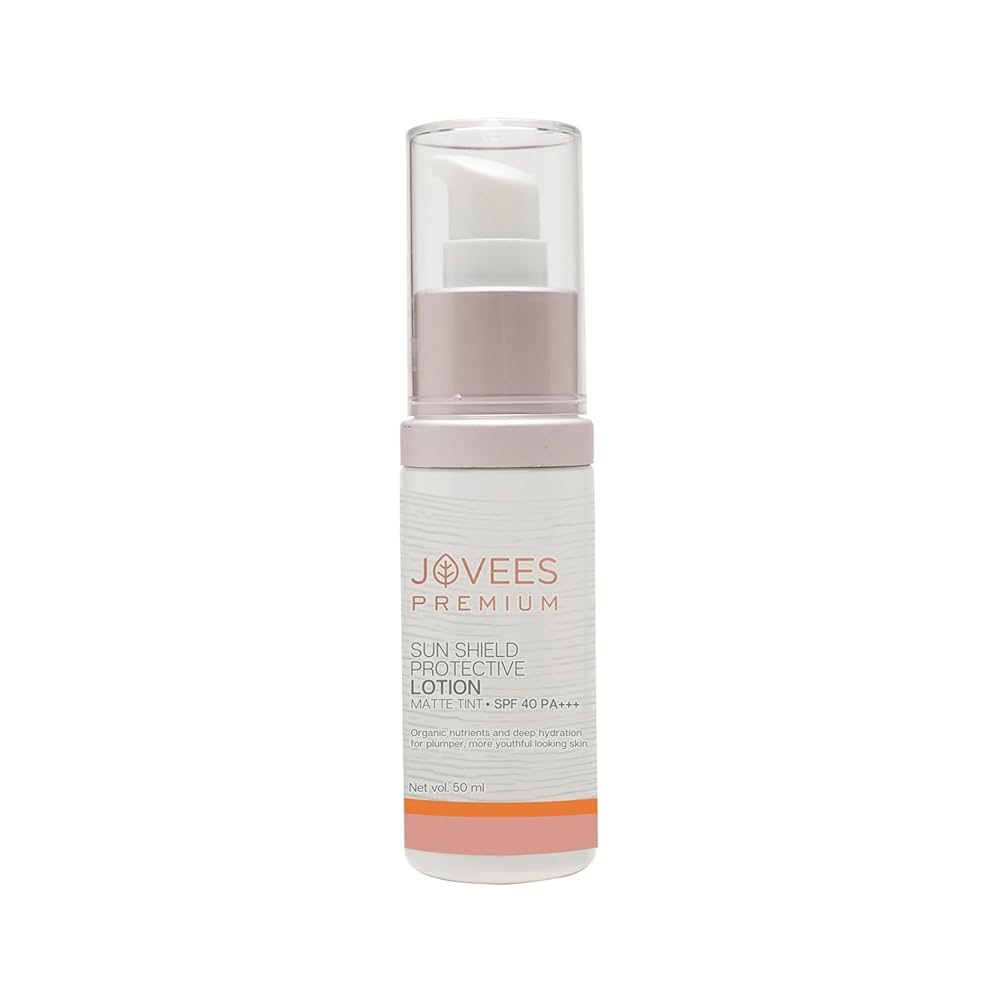 Jovees Premium Sun Shield Protective Lotion SPF 40 | Broad Spectrum PA+++ | Matte Tint | Infused with Organic Extracts | Lightweight and Oil Free 50ML
