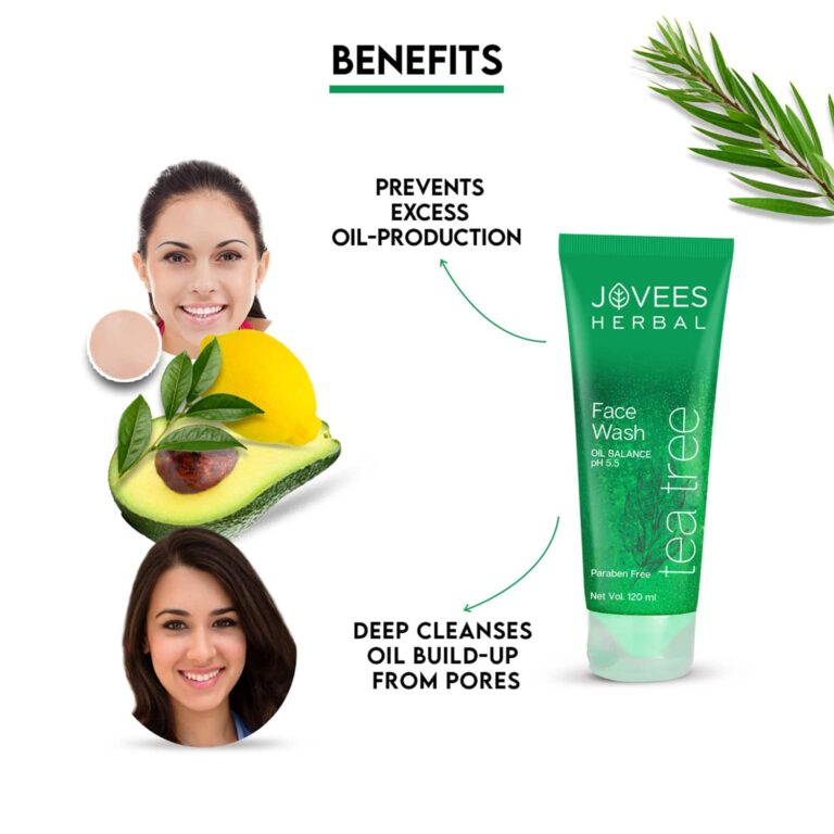 Jovees Tea Tree Oil Control Facewash (120ml) - Jovees