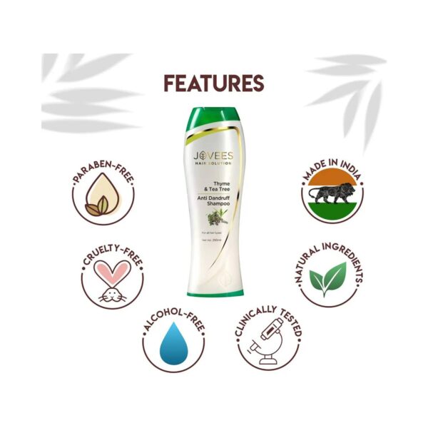 Jovees Thyme & Tea Tree Anti Dandruff Shampoo (250ml) - Jovees