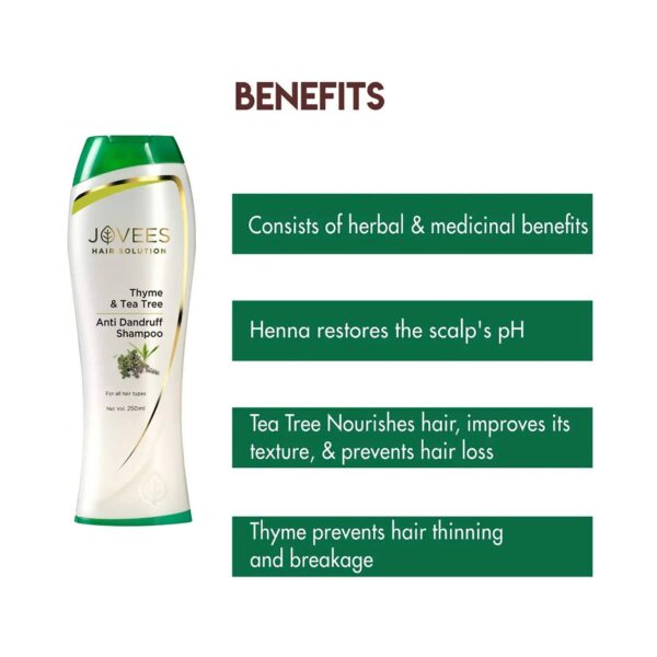 Jovees Thyme & Tea Tree Anti Dandruff Shampoo (250ml) - Jovees