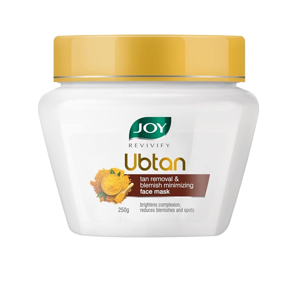 Joy Ubtan Tan Removal Face Pack (250gm) | Detan Pack with Kaolin Clay, Sandalwood, Turmeric & Saffron for Natural Glow | Exfoliates Skin & Minimizes Blemishes | For All Skin...
