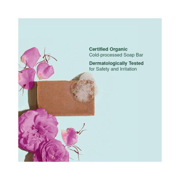 Juicy Chemistry Damask Rose Geranium & Saffron Soap (100g) - Juicy Chemistry