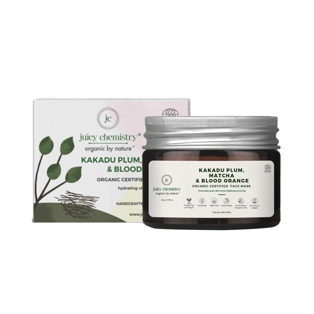 Juicy Chemistry Kakadu Plum Matcha & Blood Orange Face Mask (20g) - Juicy Chemistry