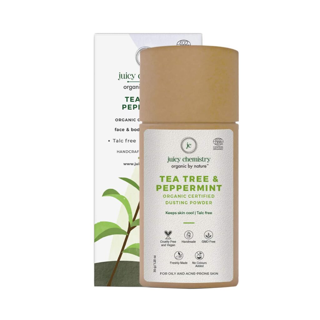 Juicy Chemistry Tea Tree & Peppermint Dusting Powder (35g) - Juicy Chemistry