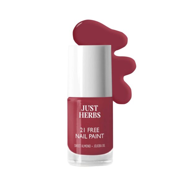 Just Herbs 21 Chemical Free Nail Polish - Beetroot Bloom (6ml) - Just Herbs