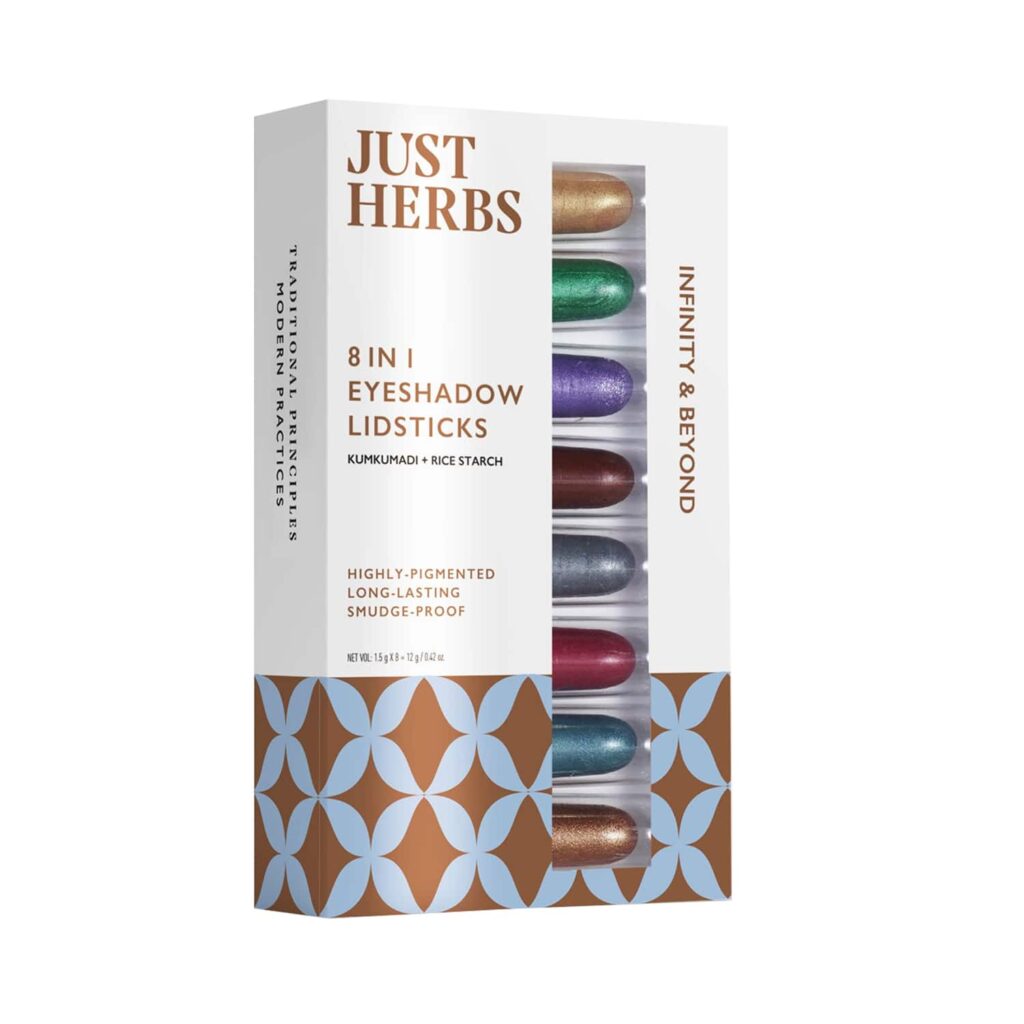 Just Herbs 8-In-1 Eyeshadow Lidsticks - Infinity & Beyond (8 Pcs) - Just Herbs