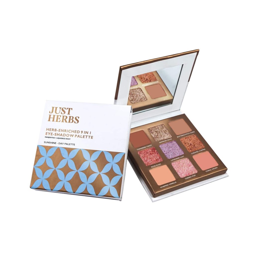 Just Herbs 9-In-1 Herb-Enriched Eyeshadow Palette - Sunshine-Day Palette (9g) - Just Herbs