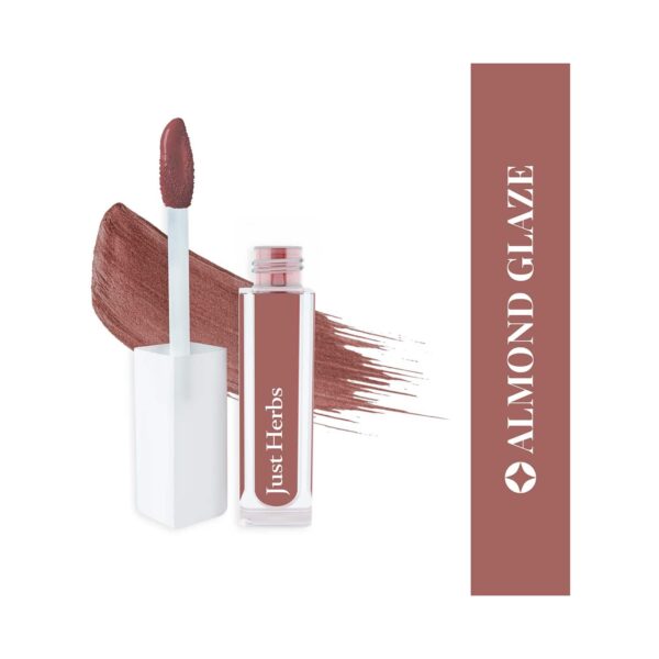 Just Herbs Ayurvedic Matte Liquid Lipstick - 15 Almond Glaze (2ml) - Just Herbs