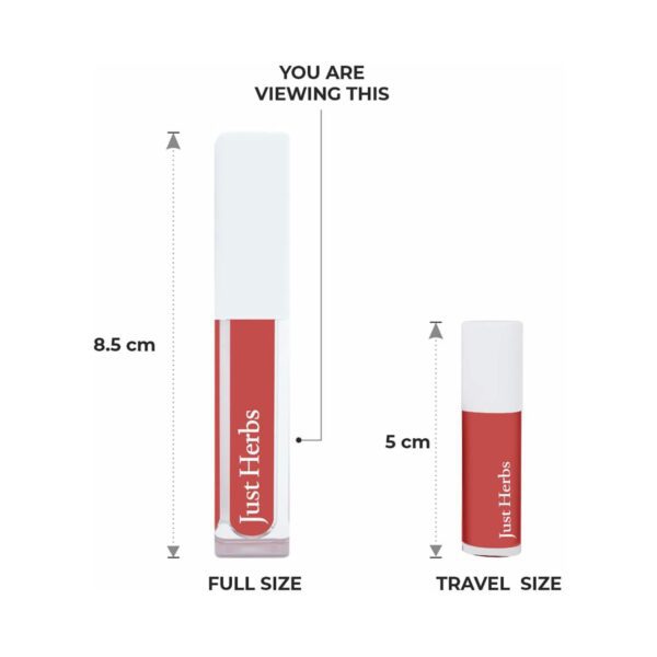 Just Herbs Ayurvedic Matte Liquid Lipstick - 17 Rosewood Pink (2ml) - Just Herbs