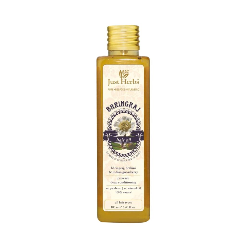 Just Herbs Bhringraj Hair Oil For Hair Growth & Hairfall Control (100ml) - Just Herbs