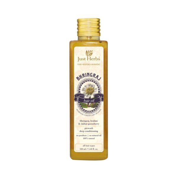 Just Herbs Bhringraj Hair Oil For Hair Growth & Hairfall Control (100ml) - Just Herbs