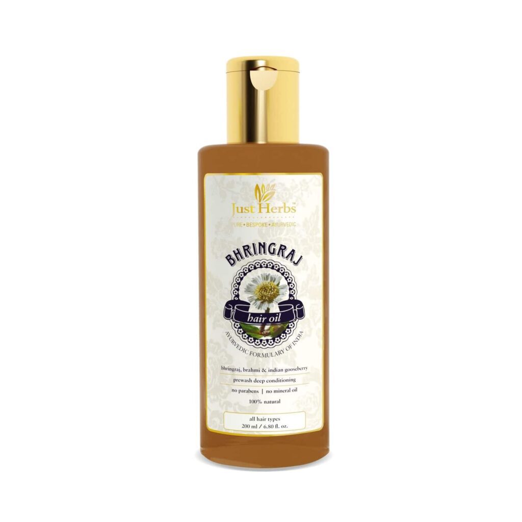 Just Herbs Bhringraj Hair Oil For Hair Growth & Hairfall Control (200ml) - Just Herbs