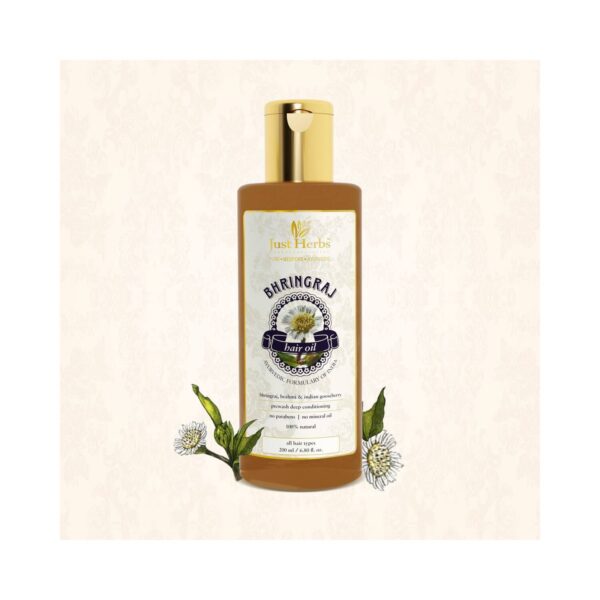 Just Herbs Bhringraj Hair Oil For Hair Growth & Hairfall Control (200ml) - Just Herbs