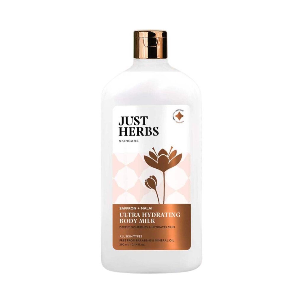 Just Herbs Body Lotion With Saffron And Malai (300 ml) - Just Herbs