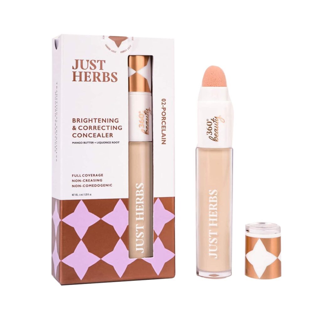 Just Herbs Brightening And Correcting Concealer - 02 Porcelain (6ml) - Just Herbs