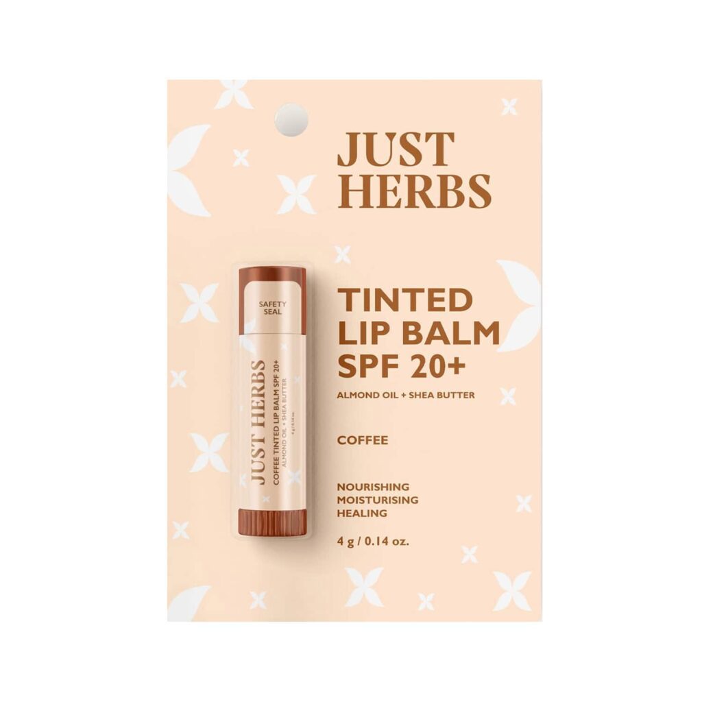 Just Herbs Tinted Lip Balm SPF 20+ - Coffee (4g) - Just Herbs