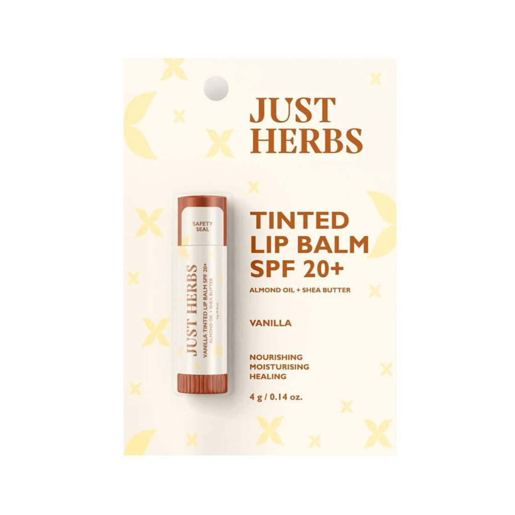 Just Herbs Tinted Lip Balm SPF 20+ - Vanilla (4g) - Just Herbs