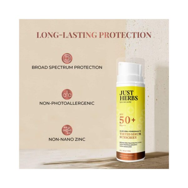 Just Herbs Tinted Sunscreen With SPF 50+ PA+++ (30ml) - Just Herbs