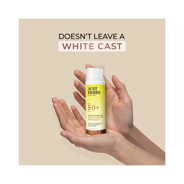 Just Herbs Tinted Sunscreen With SPF 50+ PA+++ (30ml) - Just Herbs