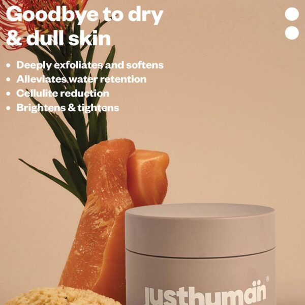 Justhuman Coffee Caramel Body Scrub Jar (200 g) - Justhuman