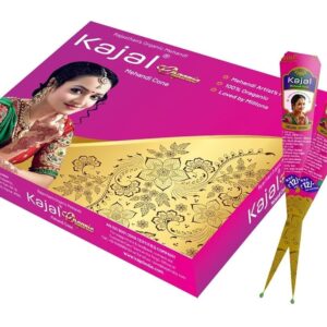 Kajal Mehendi Cones For Hand 12 Piece Natural Organic Cones