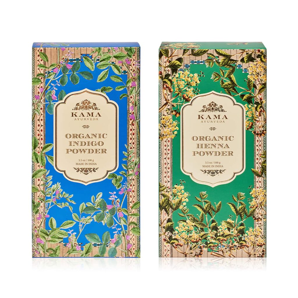 Kama Ayurveda Organic Hair Colour Combo with Henna and Indigo - Kama Ayurveda