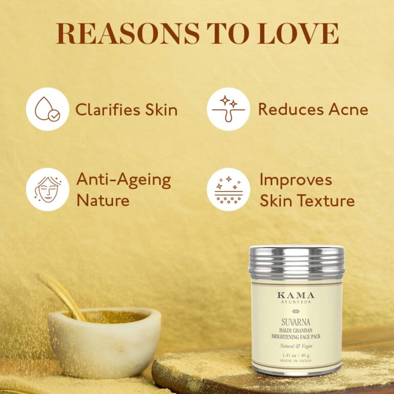 Kama Ayurveda Suvarna Haldi Chandan Bright Face Pack (40g) - Kama Ayurveda