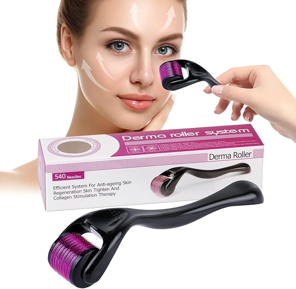 Karps Derma Roller with 540 Titanium Alloy Micro Needles 0.5 mm | Suitable for Beard Also | Reduces Hair Fall | Stimulates Hair Follicles | Easy to use | Safe & Effective