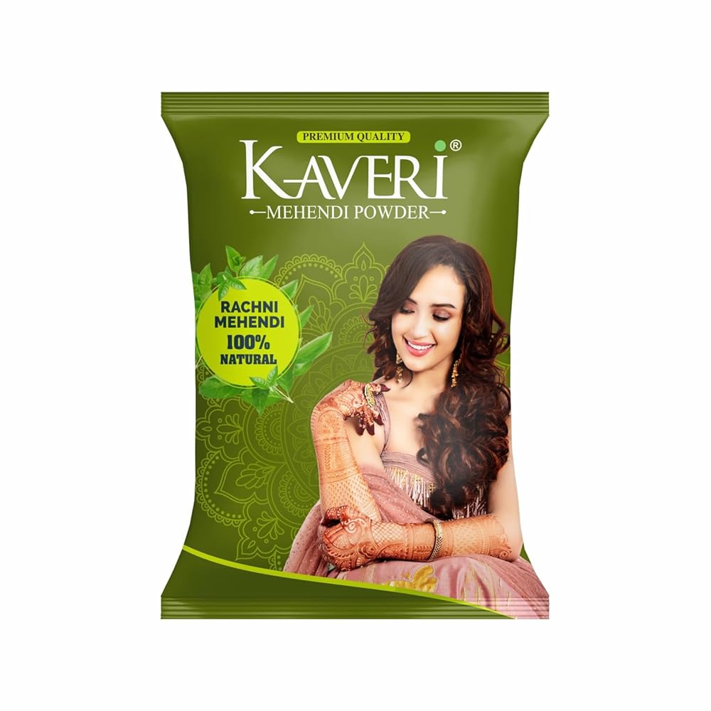 KAVERi MEHENDI CONE 100% Natural Henna Powder For Hairs, Hands & Feet (500 Gm)