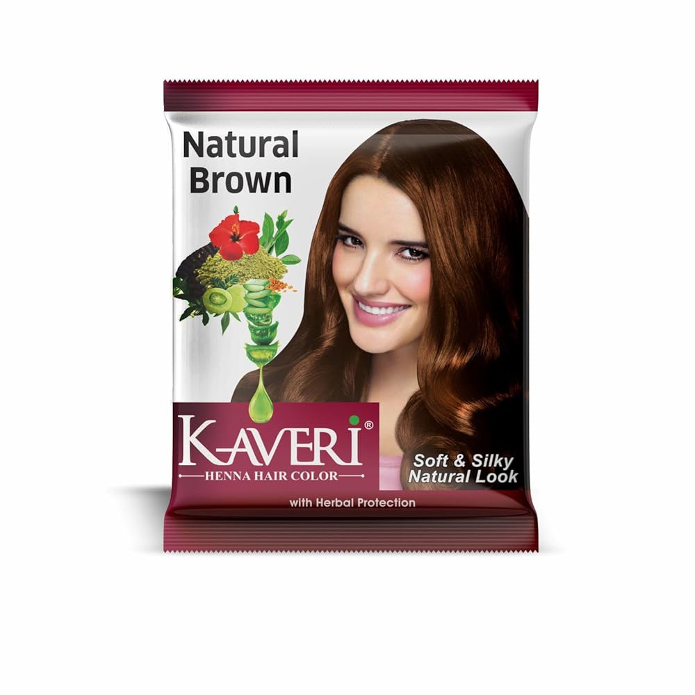 KAVERi MEHENDI CONE Natural Brown Henna Based Hair Color Dye For Men Women No Ammonia Enriched With Vital Herbs 15Gm Pack Of 20