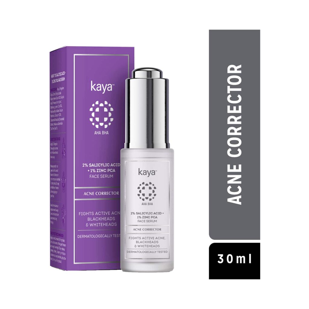 KAYA Acne Corrector Face Serum with 2% Salicylic Acid & 1% Zinc PCA (30ml) - KAYA