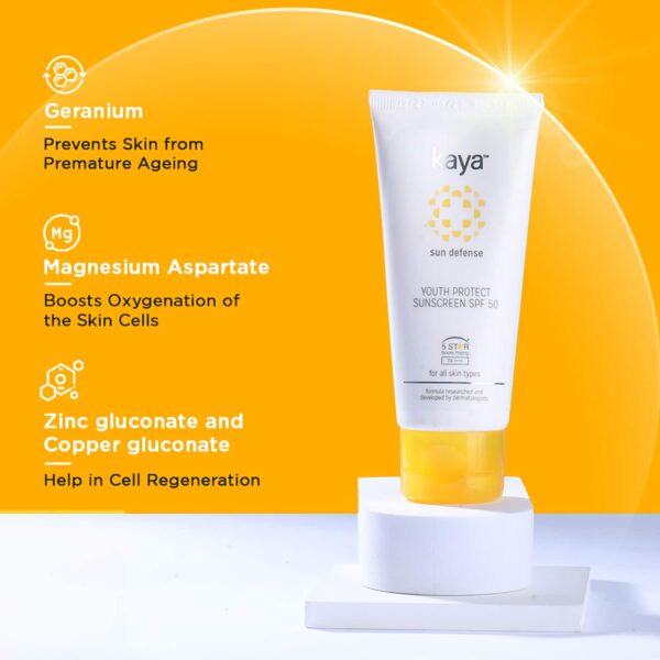 KAYA Sun Defense Youth Protect Sunscreen SPF 50 - (50ml) - KAYA