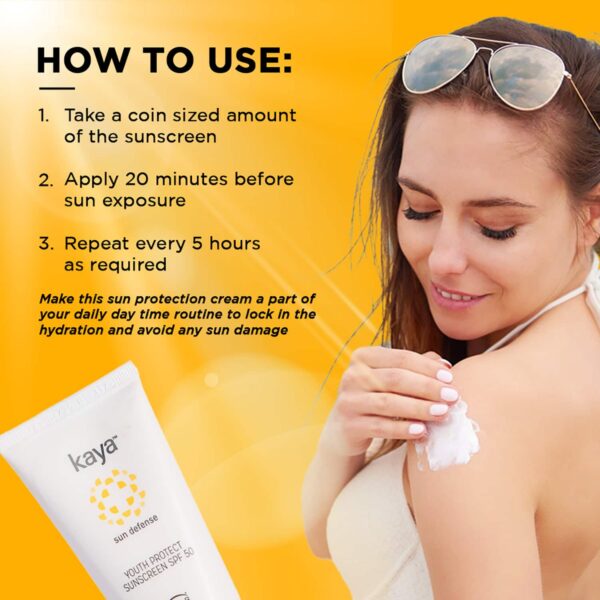 KAYA Sun Defense Youth Protect Sunscreen SPF 50 - (50ml) - KAYA