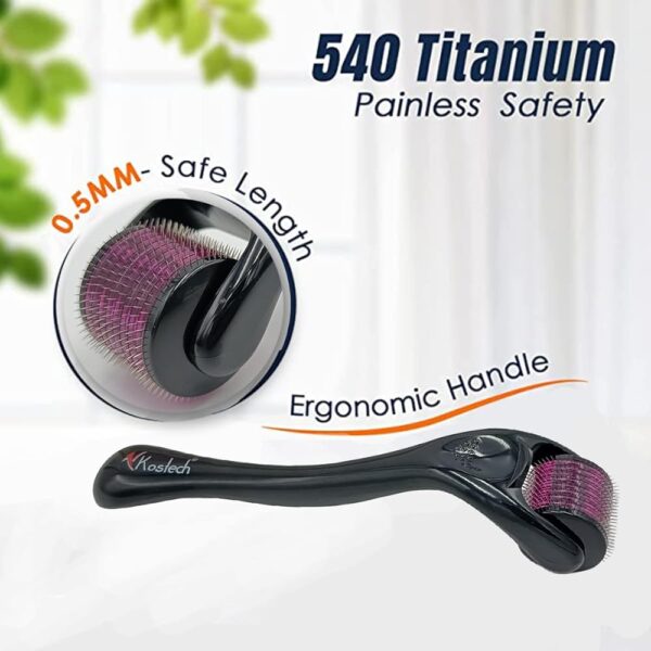KDR Derma Roller 0.5 mm With 540 Titanium Needles Golden Color For Anti Aging Scar Removal Treatments