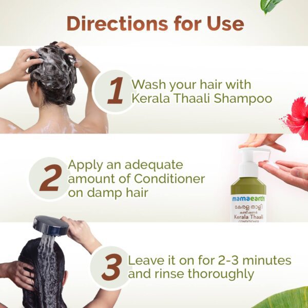 Kerala Thaali Conditioner Hibiscus Amla Reetha & Methi Dana for Smooth Thick & Long Hair (250 ml) - Mamaearth