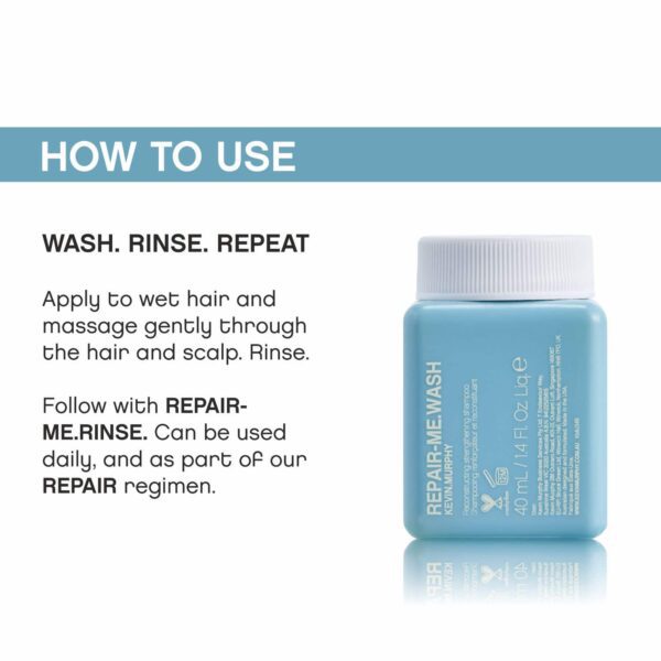 Kevin Murphy Repair-Me Wash Reconstructing And Strengthening Shampoo (40ml) - Kevin Murphy