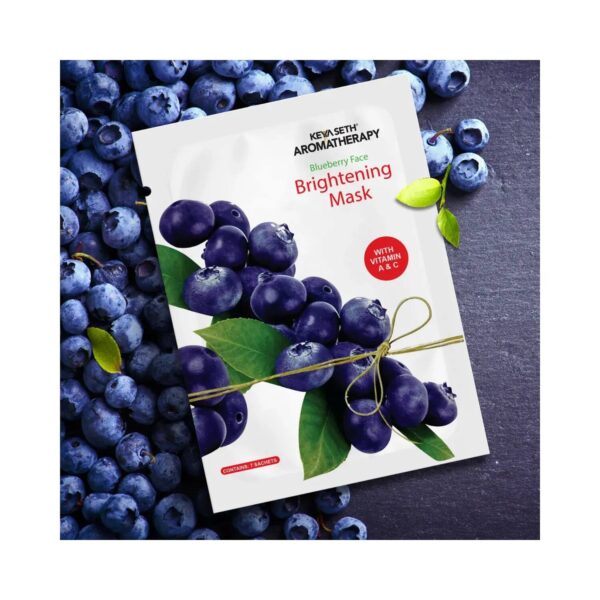 Keya Seth Aromatherapy Blueberry Face Brightening Sheet Mask (30ml) - Keya Seth Aromatherapy