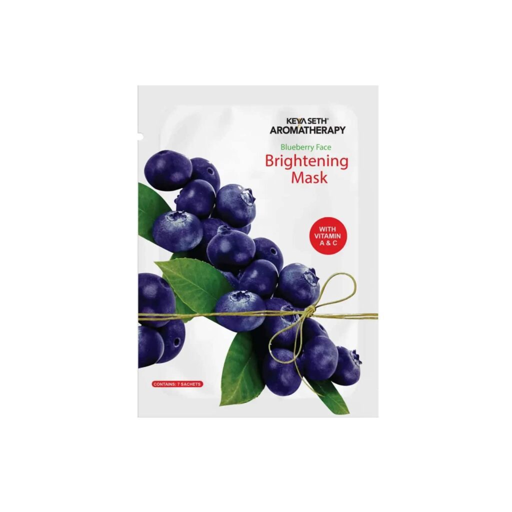 Keya Seth Aromatherapy Blueberry Face Brightening Sheet Mask (30ml) - Keya Seth Aromatherapy