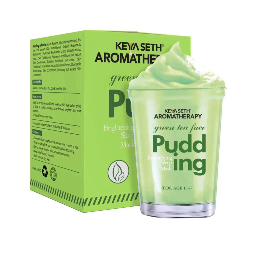 Keya Seth Aromatherapy Green Tea Face Pudding Brightening Sleeping Mask (100g) - Keya Seth Aromatherapy